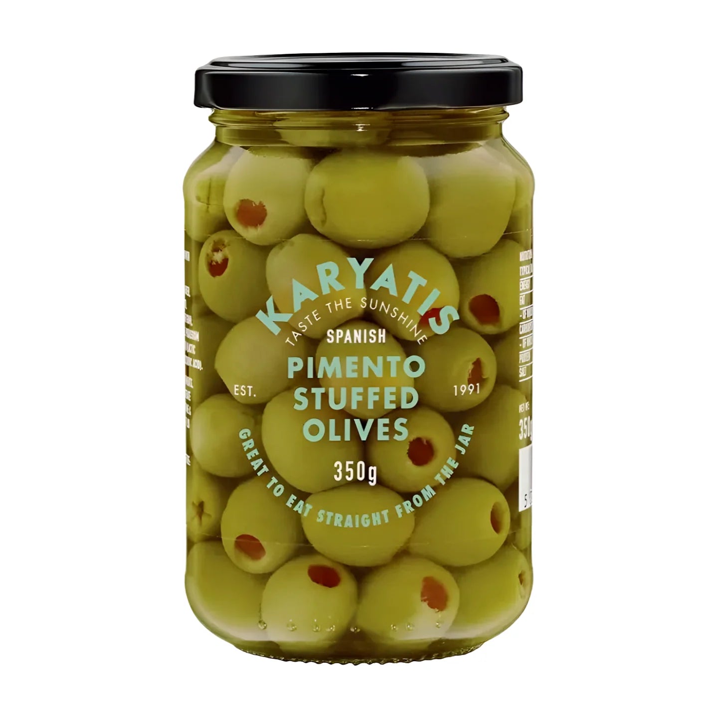 Karyatis Spanish Pimento Stuffed Olives 350g
