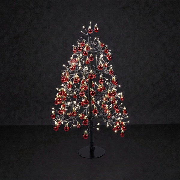 LED Red Bauble Tree 2ft 400L