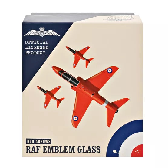 RAF Glass & Metal Whiskey Tumbler - Red Arrows