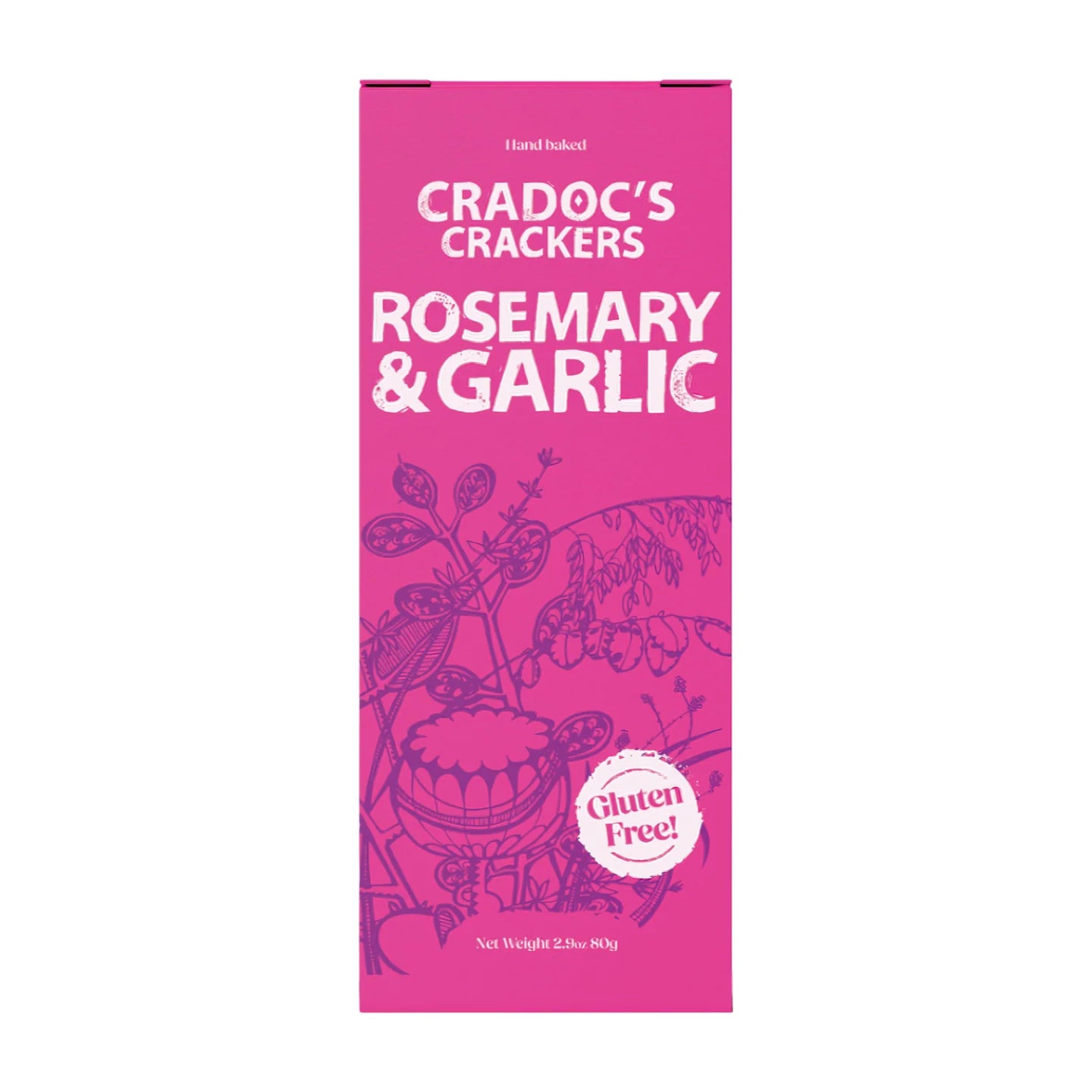 Cradoc's Gluten Free Rosemary & Garlic Crackers 80g