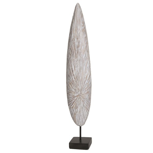 Tall Decorative Leaf Sculpture on Stand 70.5cm