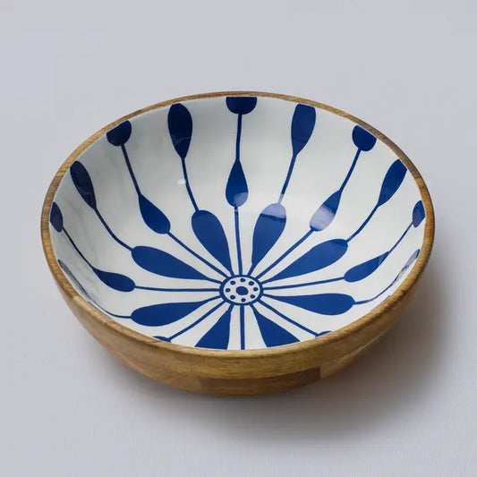 Sokka Jardin Stripes Wooden Salad Bowl