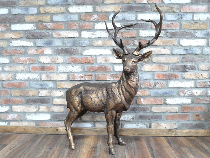 Standing Bronze Large Stag