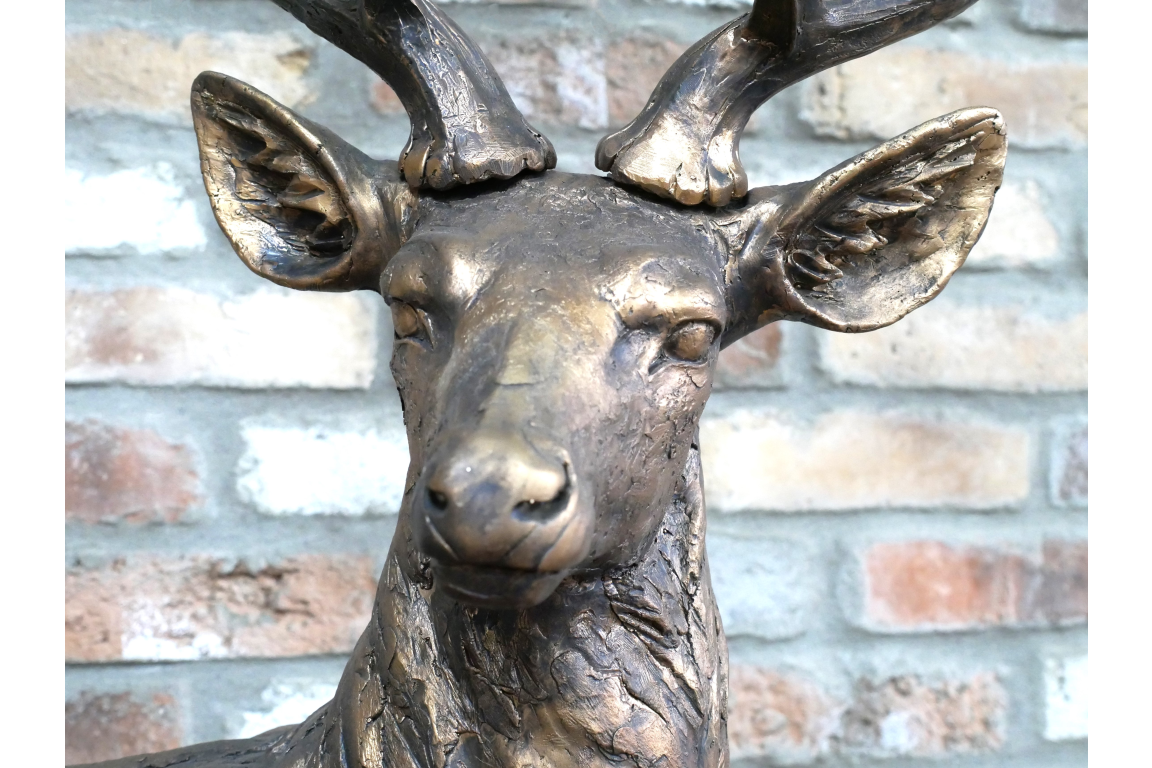 Standing Bronze Large Stag