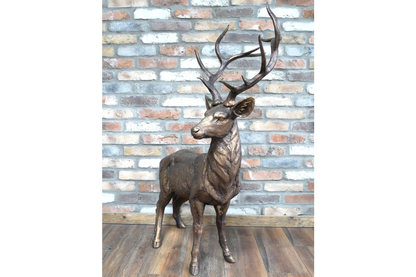 Standing Bronze Large Stag