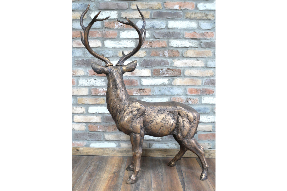 Standing Bronze Large Stag