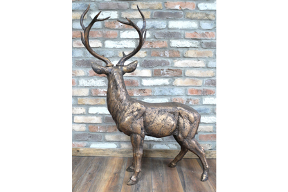 Standing Bronze Large Stag