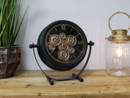 Black Clock With Cogs
