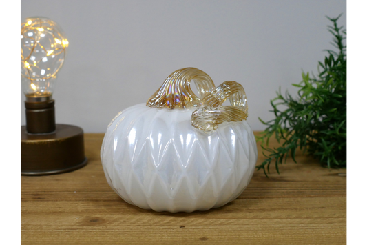 Luxury Glass Pumpkin White