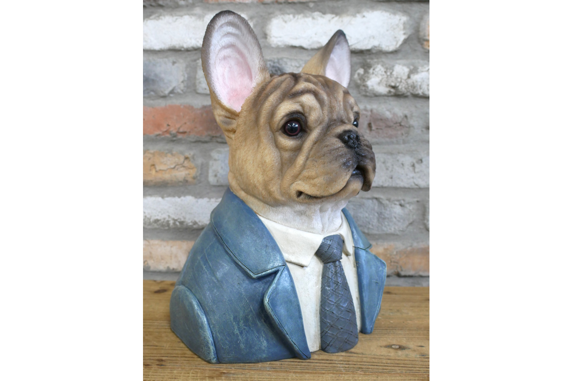 Large Quirky Frenchie Dog Bust