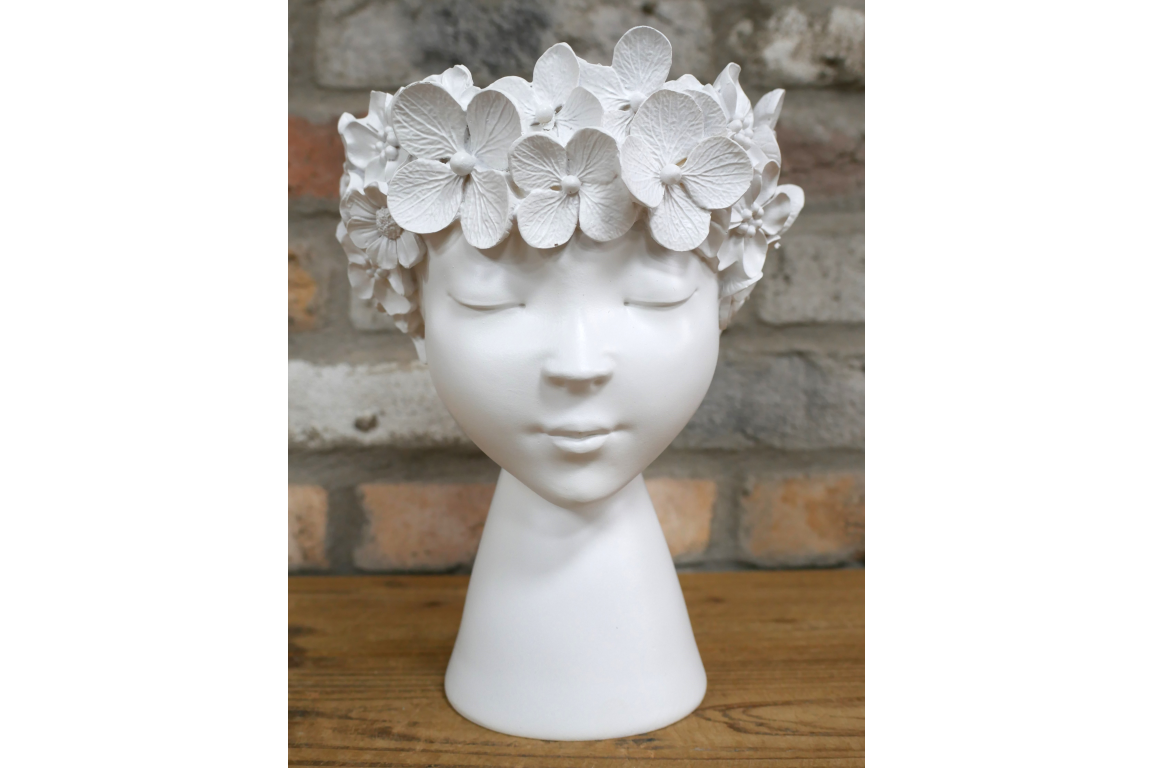 Floral Lady Head Planter