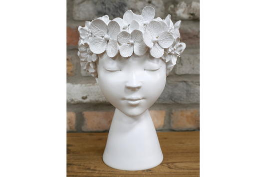 Floral Lady Head Planter