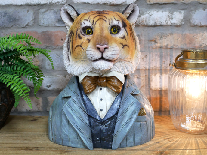 Large Quirky Tiger Bust