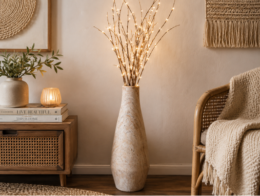 Tall Stone Effect Vase - 73cm
