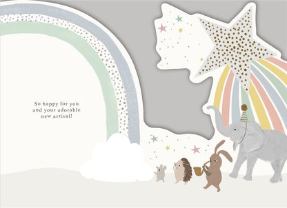 Birth of Baby Boy Card - Animal Congratulations