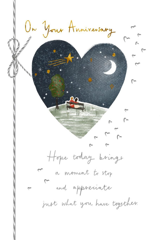 On Your Anniversary Greeting Card - Night Sky