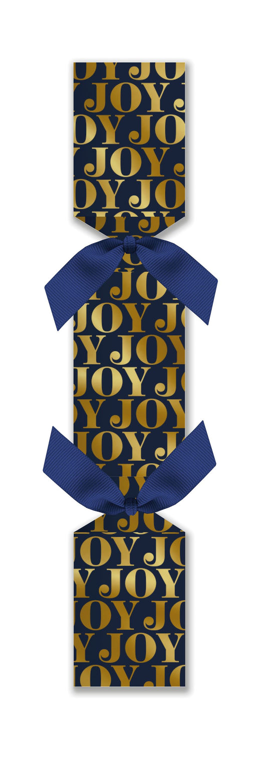 Box of 6 Luxury Blue & Gold Christmas Crackers