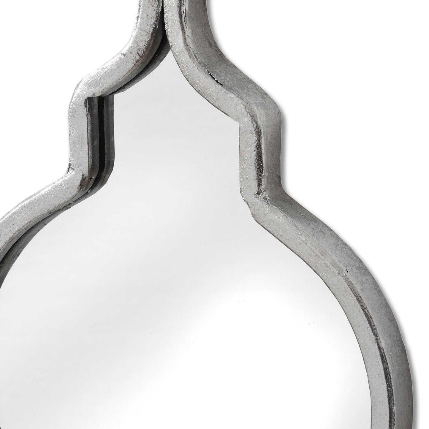 Silver Quarterfoil Decorative Hanging Mirror - IN STORE ONLY