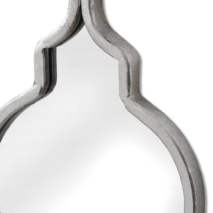Silver Quarterfoil Decorative Hanging Mirror - IN STORE ONLY