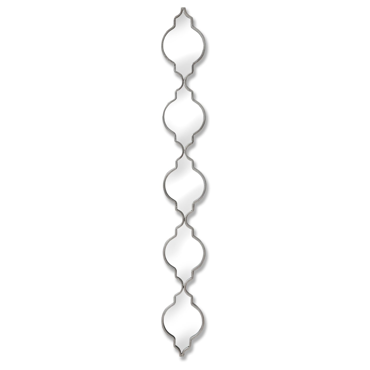 Silver Quarterfoil Decorative Hanging Mirror - IN STORE ONLY