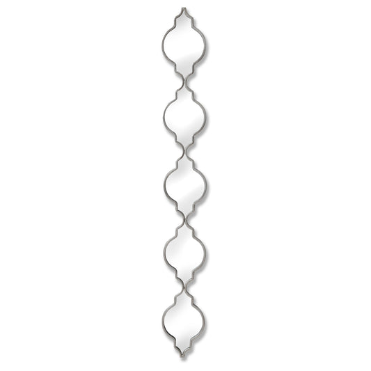 Silver Quarterfoil Decorative Hanging Mirror - IN STORE ONLY