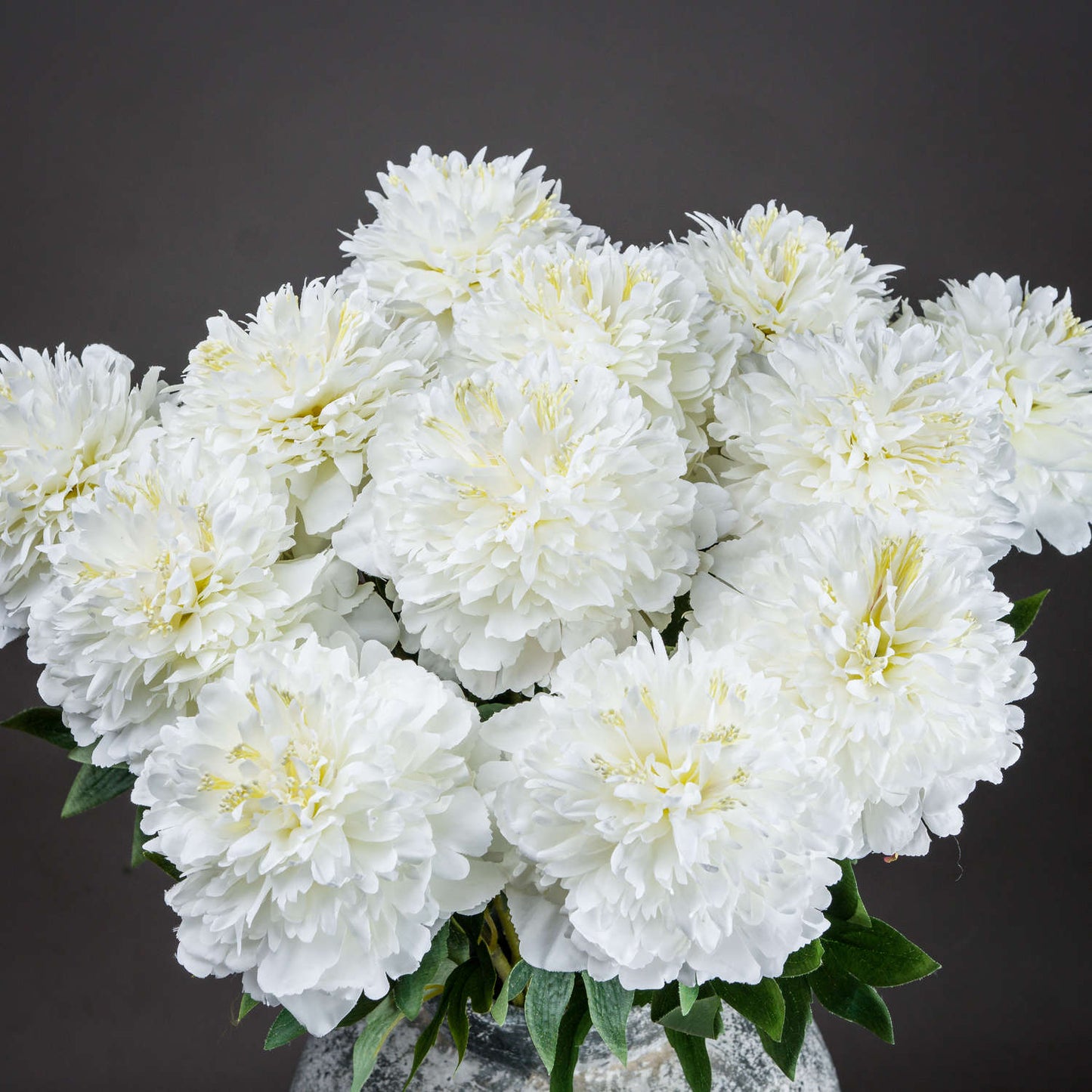 Classic White Peony Single Stem