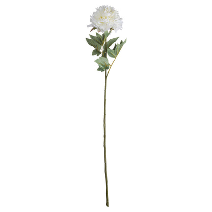 Classic White Peony Single Stem