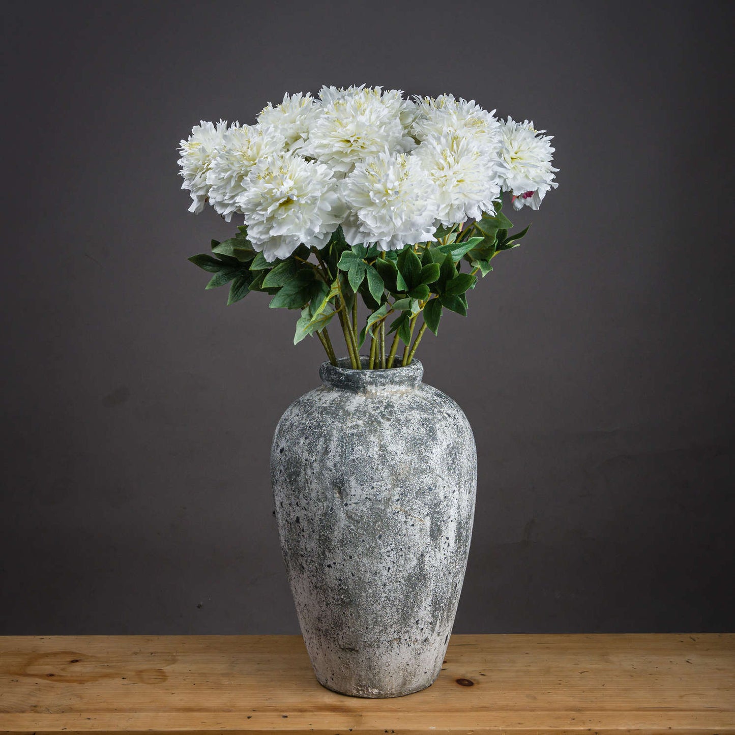 Classic White Peony Single Stem