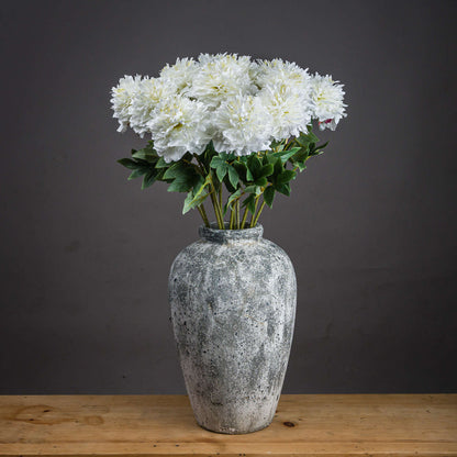Classic White Peony Single Stem