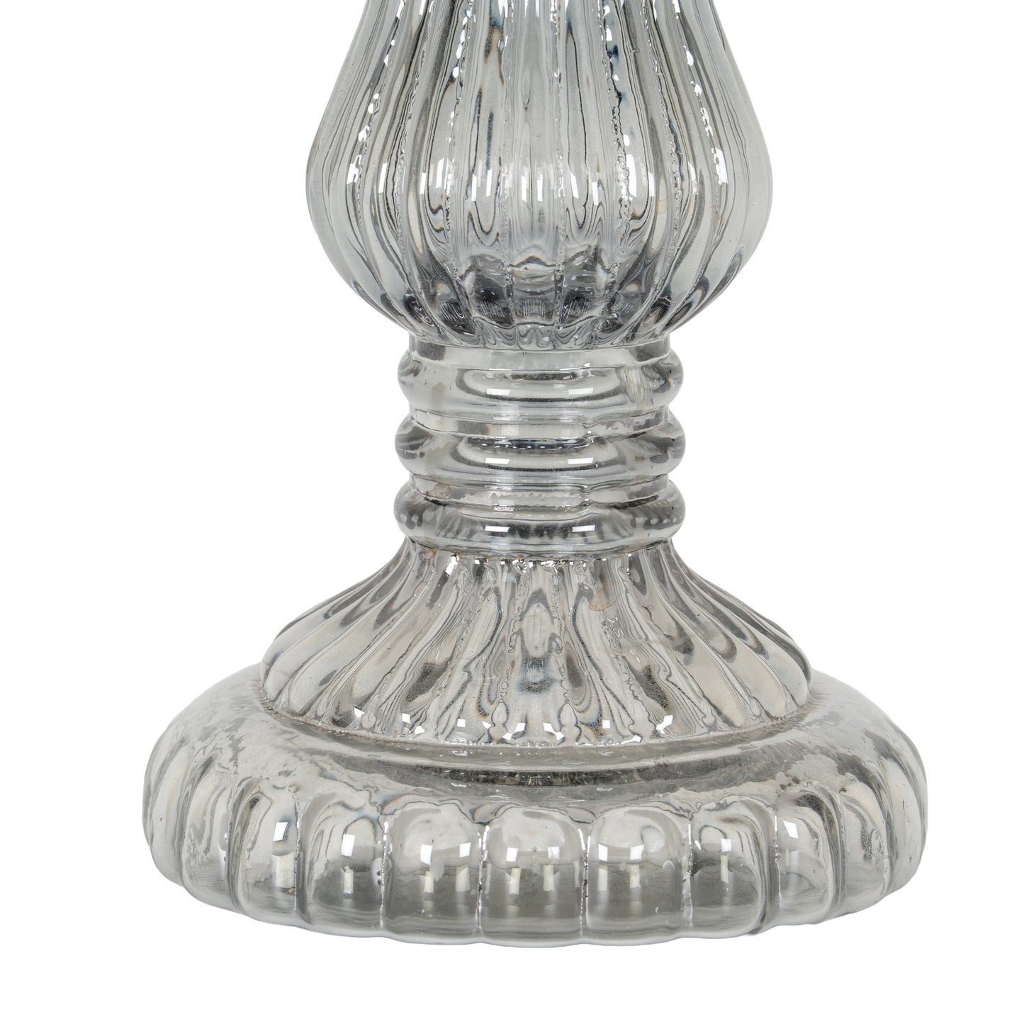 Smoked Midnight Pillar Candle Holder 25cm