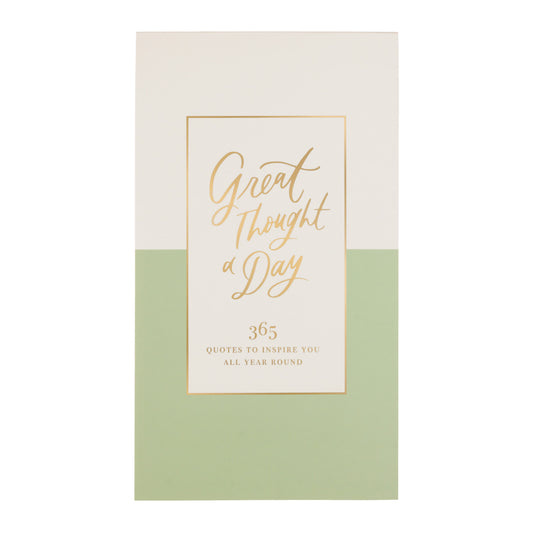Eccolo Quote Pad A Great Thought A Day Sage Green Colourblock