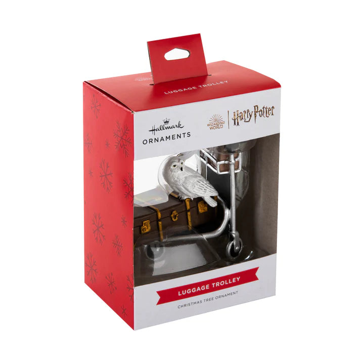Collectable Harry Potter™ - Trolley with Trunk & Hedwig the Owl Ornament