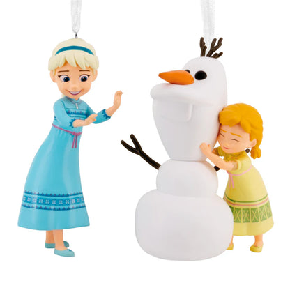 Collectable Frozen Storied Moments Ornament - Set of 2 Elsa, Anna & Olaf Designs