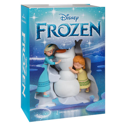 Collectable Frozen Storied Moments Ornament - Set of 2 Elsa, Anna & Olaf Designs