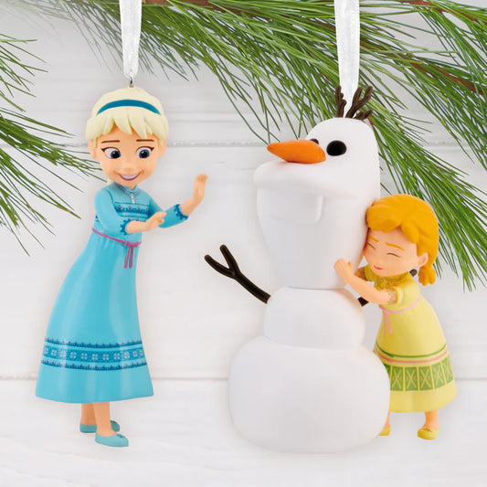 Collectable Frozen Storied Moments Ornament - Set of 2 Elsa, Anna & Olaf Designs