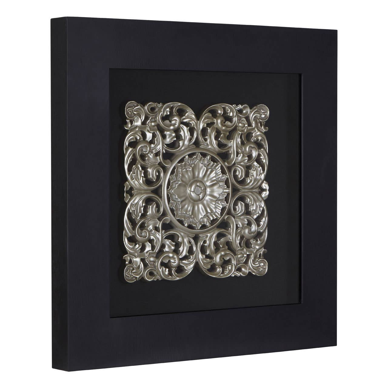 Nason Framed Silver Filigree Carving Wall Art