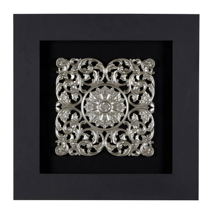 Nason Framed Silver Filigree Carving Wall Art