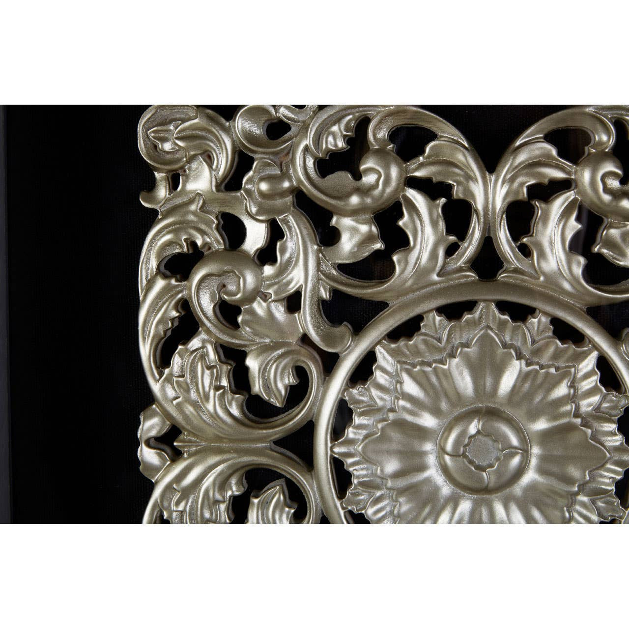 Nason Framed Silver Filigree Carving Wall Art