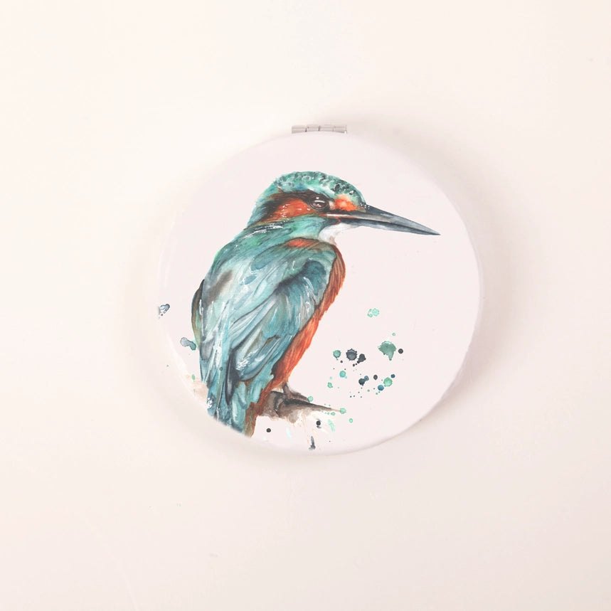 Meg Hawkins Kingfisher Design Watercolour Compact Mirror