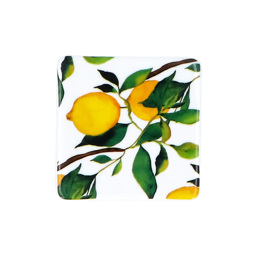 Gisela Graham Bone China Coaster - Lemon Tree