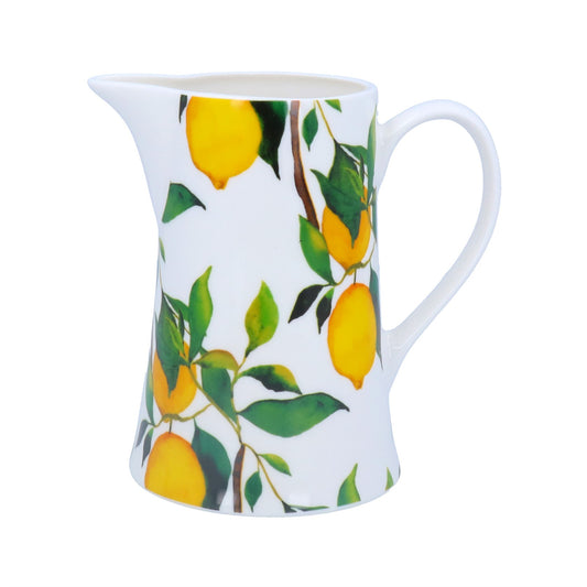 Gisela Graham Bone China Jug, Medium - Lemon Tree