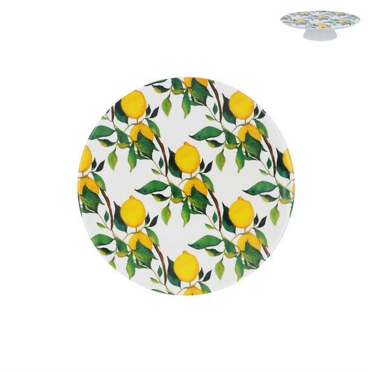 Gisela Graham Bone China Cake Stand - Lemon Tree