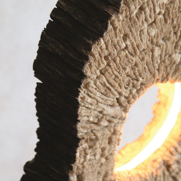 Wood Effect LED Lamp 45.5cm