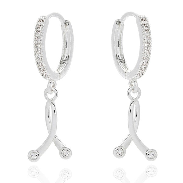 Kiss Freestyle Modern Silver Plated Earrings