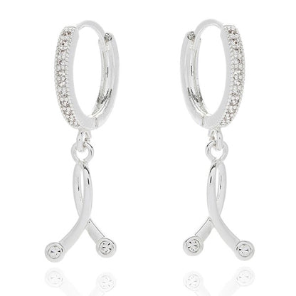 Kiss Freestyle Modern Silver Plated Earrings
