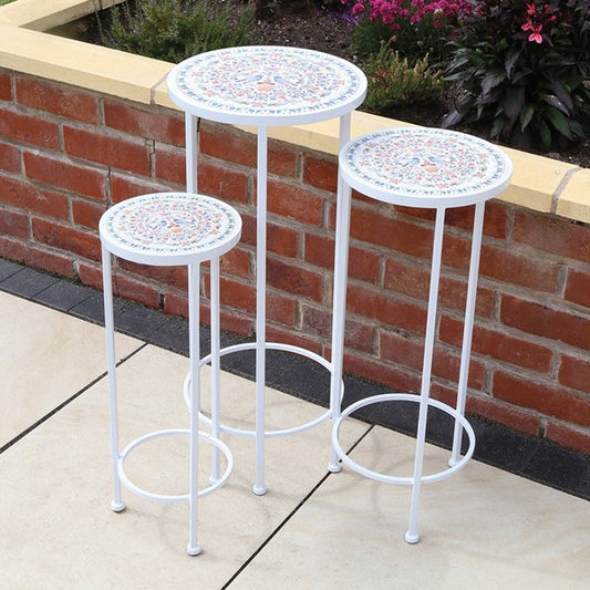 Paraiso Set of 3 Plant Stands – Bird Design 65cm/60cm/50cm