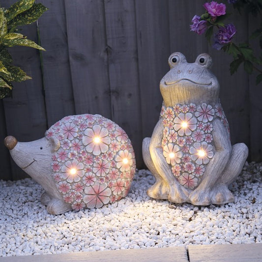 Solar Floral Frog 26x36cm