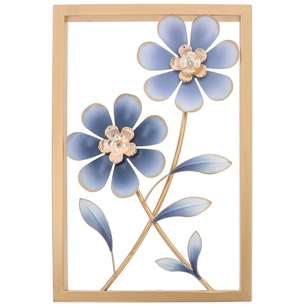 Blue Anenome Double Flower Wall Art