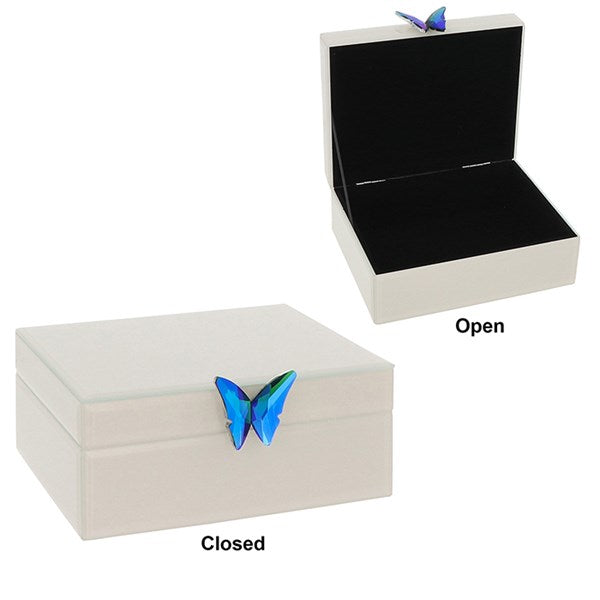 Azure Butterfly Jewel Box Rectangle