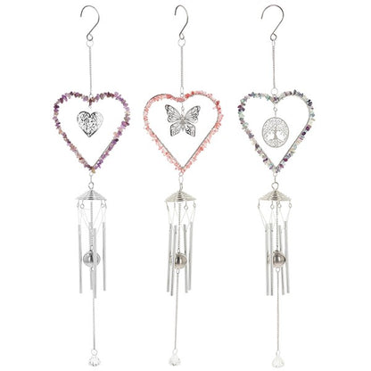Sun Gem Wind Chimes Heart